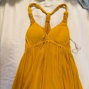 Yellow maxi dress